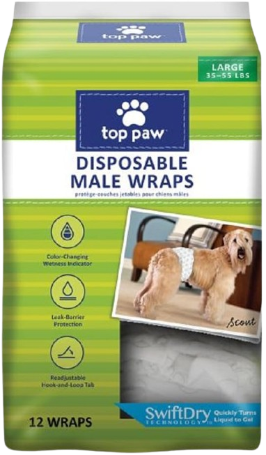 Male Wrap Diapers | Disposable and Large by Top Paw